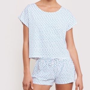 roller rabbit mint hearts chill pajama set